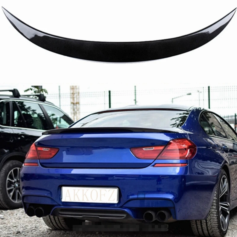 For BMW 6 Series F06 F12 4-door 2-door m6 Style Carbon Fiber Trunk Spoiler Wing 640i 640d 650i