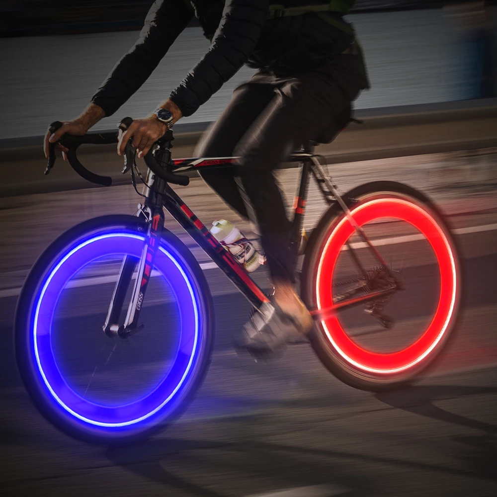 LED Bicycle Light Neon Bike Spoke Light Waterproof Motorcycle Car Wheel Spoke Light Tire Valve Dust Cap Lamp Cycling Accessories