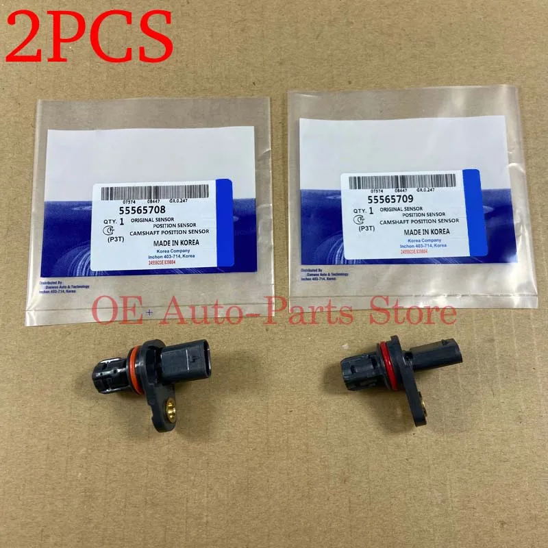 2PCS Camshaft Position Sensor For Chevrolet Aveo Cruze Trax Sonic Pontiac G3 Opel Vauxhall Astra Mokka Zafira 55565708 55565709