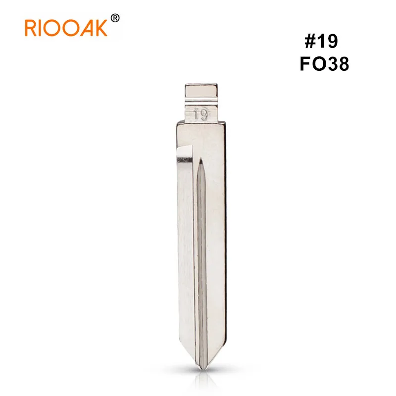 10pcs #19 lishi FO38 Metal Blank Uncut Flip KD/VVDI Remote Key Blade for Ford Lincoln Mercury Edge F150 Kuga Mustang USA