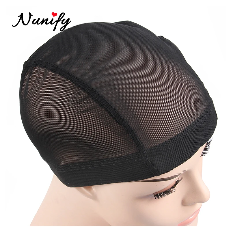 Nunify – bonnet de perruque élastique en Spandex, 6 pièces, filet de maille sans colle, doublure de perruque bon marché pour la fabrication de