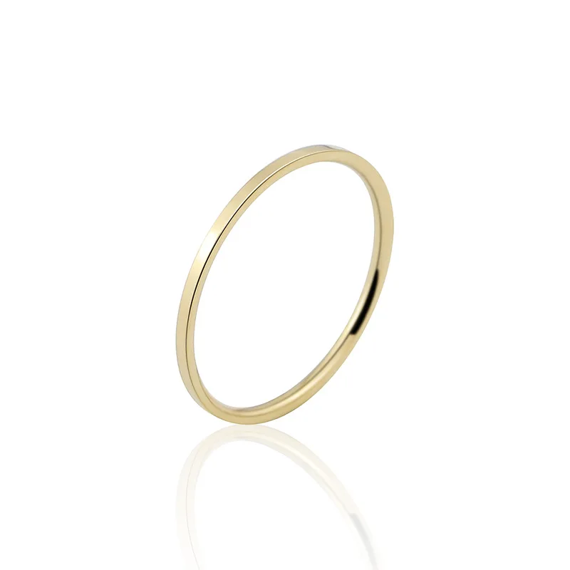 Fashion Extremely Fine 1MM Two Joint Smooth Ring Female Index Finger Tail Ring Titanium Steel for Women Ring Wholesale Jewelry