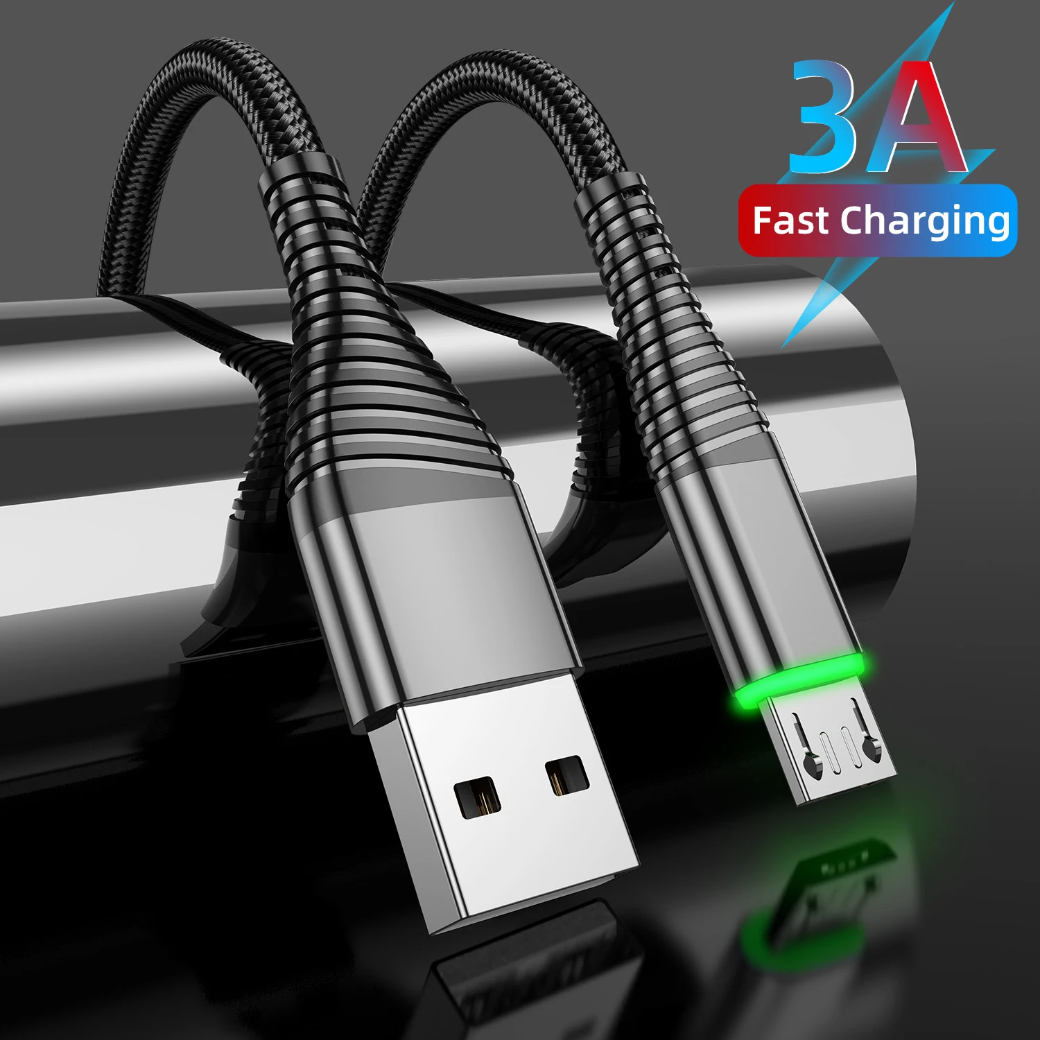 

Lovebay 3A Micro USB Cable 0.5m/1m/2m Data Sync Fast Charging Wire For Samsung Huawei Xiaomi Note Tablet Android Phone Cables
