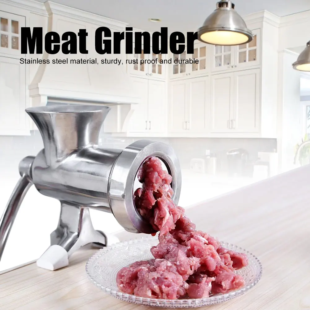 

Household Stainless Steel Manual Spices Meat Grinder Mincer Grinding Machine with Stuffing Accessories Meat Kitchen Tools