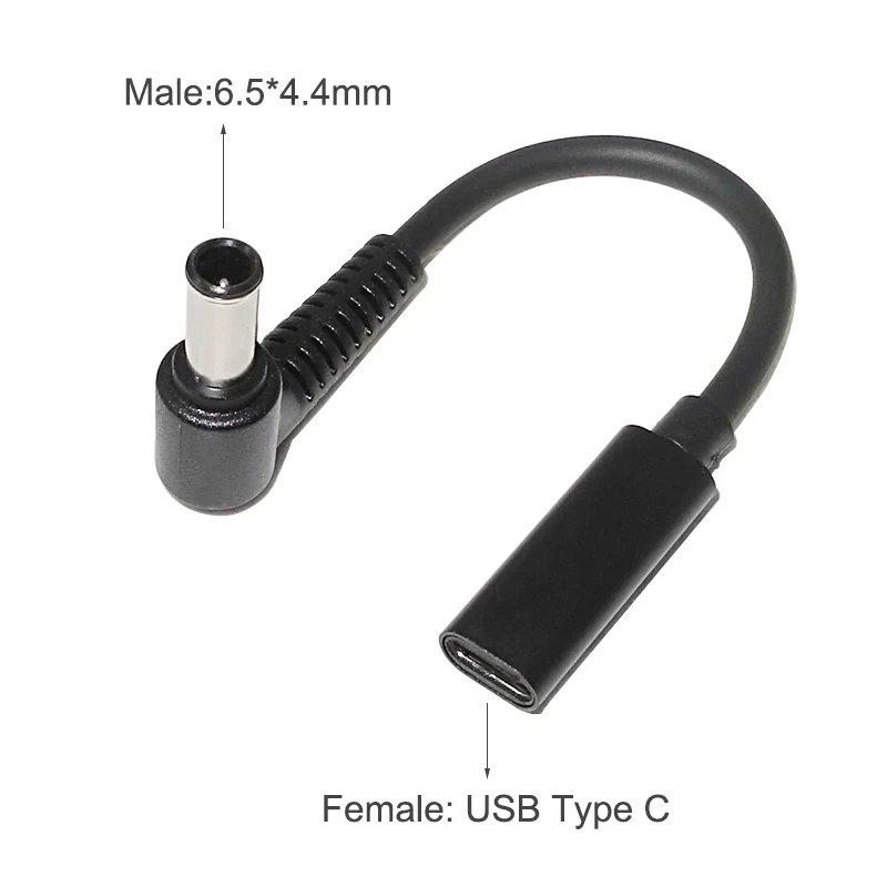 Dc Power Jack Connector Laptop Charger Cable Cord USB Type C to 6.0x4.4 6.5x4.4mm Plug Converter for Sony Viao for LG Adapter