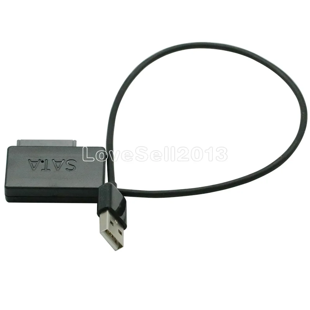 USB 2.0 to 7+6 13Pin Converter for Slim Hard Disk SATA Laptop CD/DVD Rom Optical Adapter Cable Converter