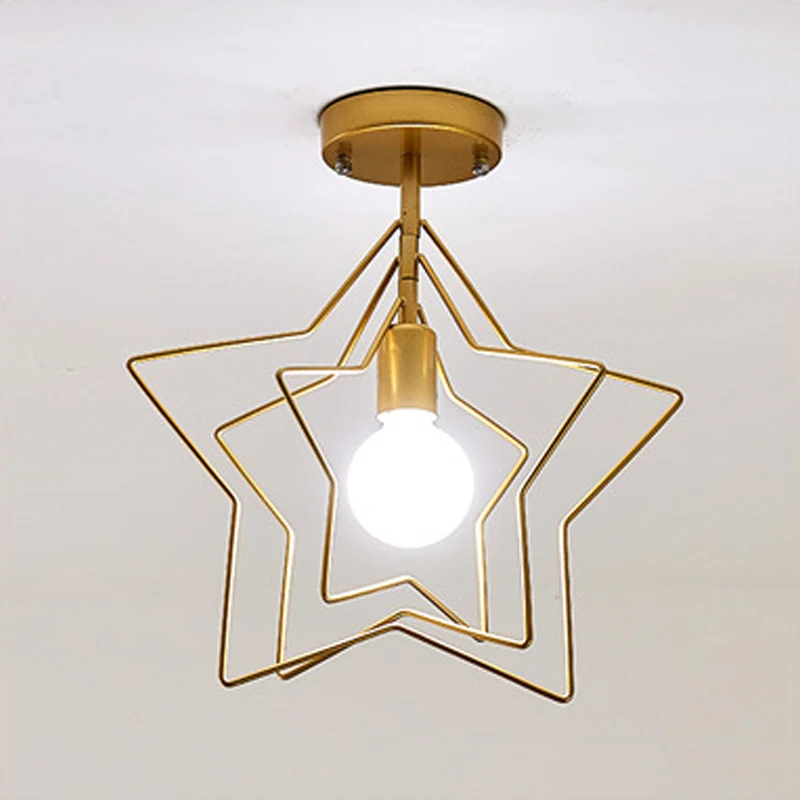 

LED Star Ceiling Lights Modern Creative Iron Ceiling Lamp for Living Room Bedroom Balcony Ceiling Lighting Fixtures Hanging Lamp