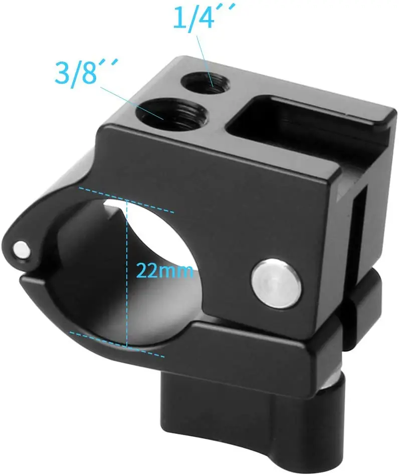 22/25mm Rod Clamp Monitor Mount Bracket Holder Cold Shoe Adapter for Ronin M Zhiyun Crane2 Plus Crane V2 Gimbal Stabilizer