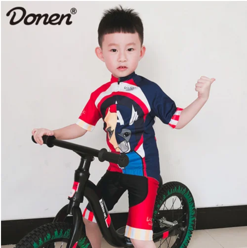 Donen Kids Cycling Jersey Set etixx Children Cycling Clothing Summer Bike Jersey Quick Dry Bicycle Jersey Suit