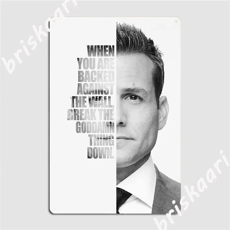 Harvey Specter Quotes Metal Plaque Poster Plates Personalized Cinema Kitchen Pub Garage Tin Sign Poster