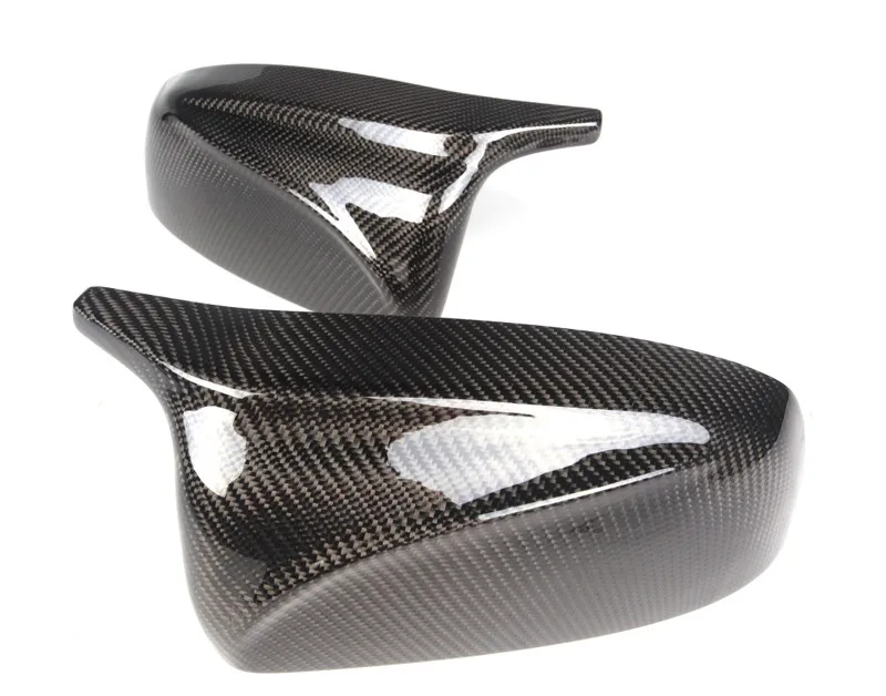 2 stücke Seite Flügel Rückspiegel geändert auto styling Helle schwarz Carbon Faser Muster Spiegel Abdeckung kappen Für BMW X5 E70 X6 e71 2008-2013