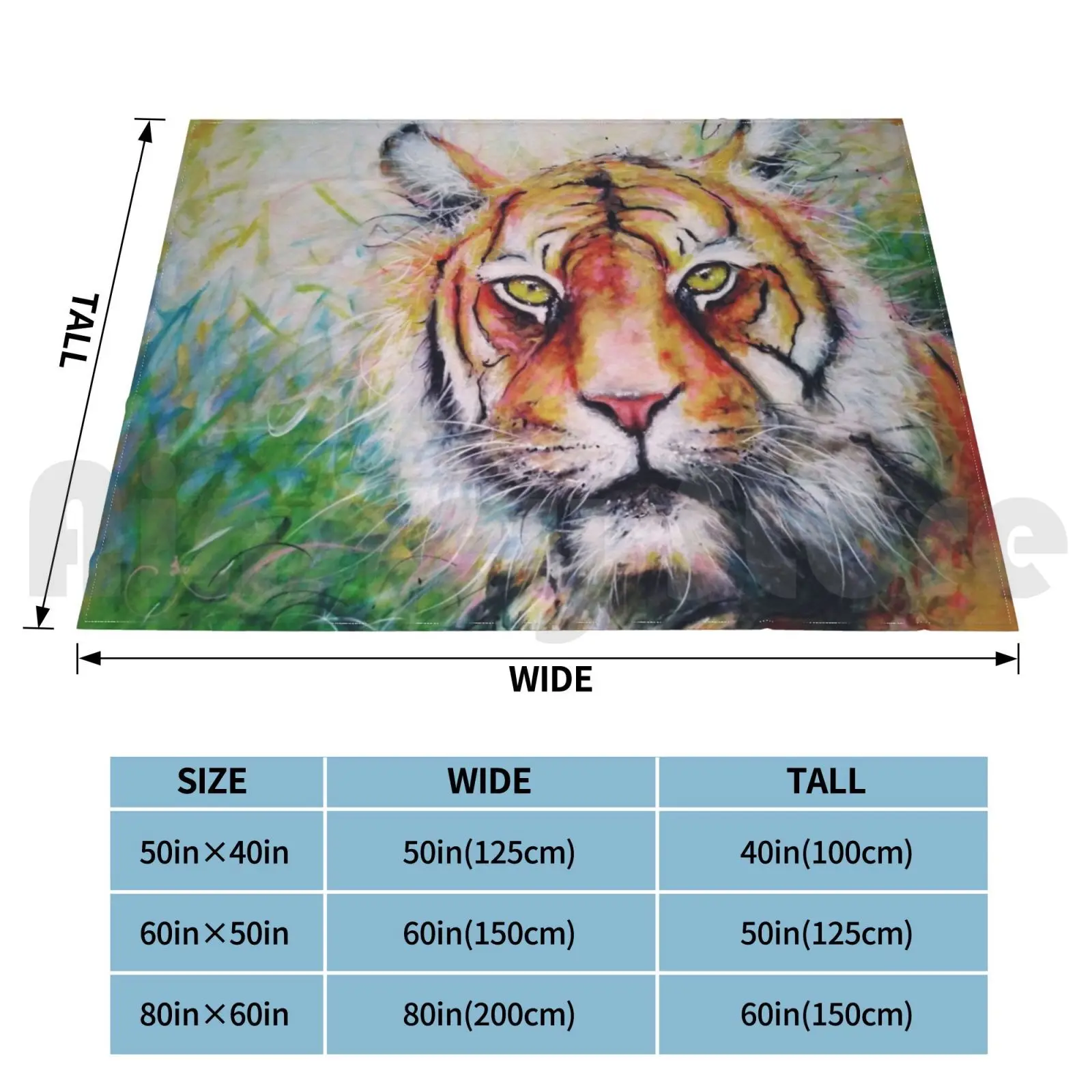 Simba Blanket For Sofa Bed Travel Feline Tiger Art