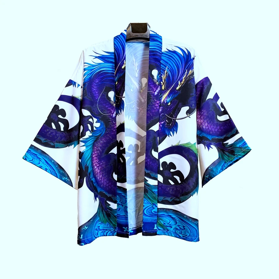 2022 Yukata Haori ผู้ชายญี่ปุ่นกิโมโน Cardigan ผู้ชาย Samurai เสื้อผ้าเครื่องแต่งกาย Kimono Jacket Mens Kimono เสื้อ Yukata Haori