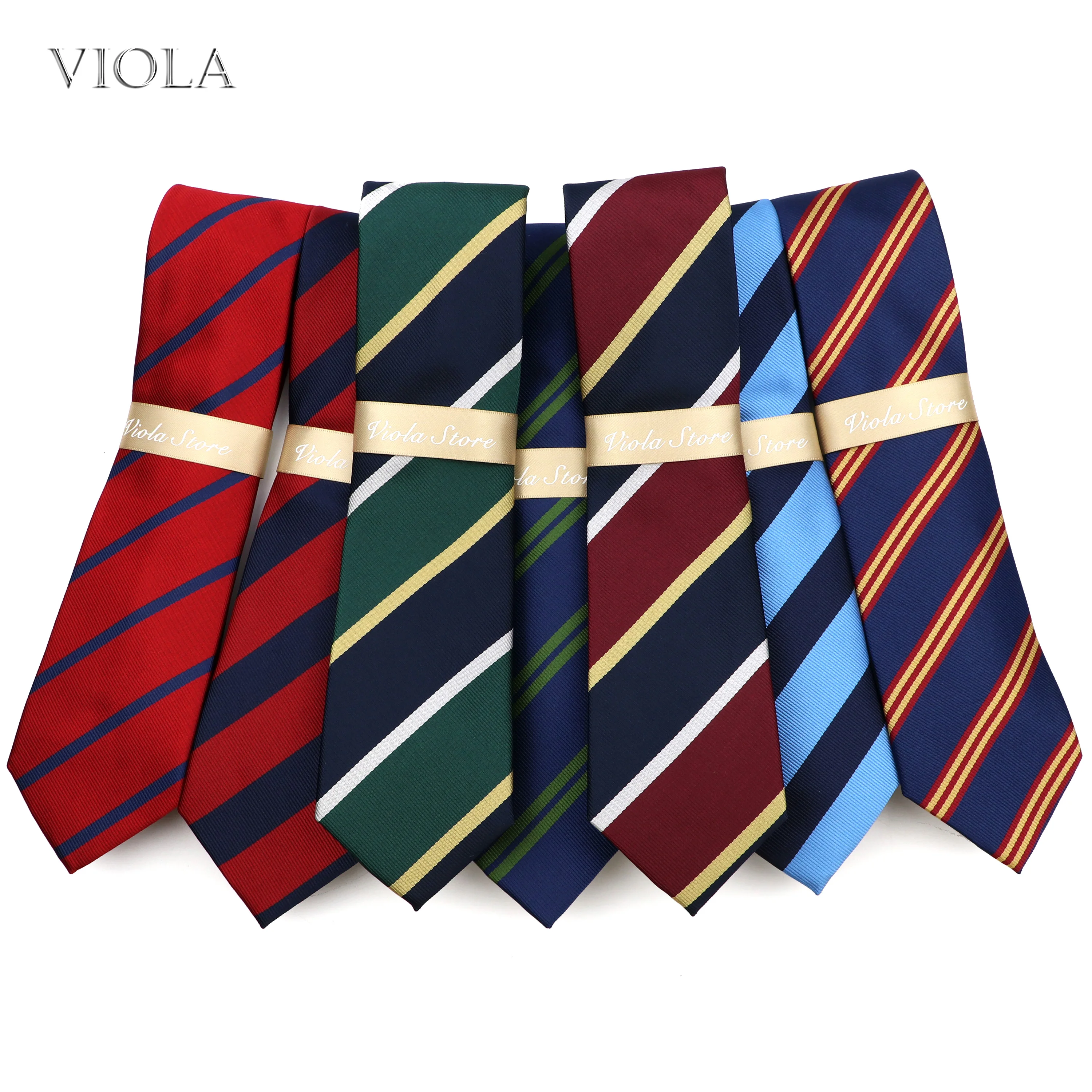 

29 Colors Striped Tie 7cm Polyester Young Men Red Blue Green Navy Necktie Suit Casual Formal Daily Cravat Quality Gift Accessory