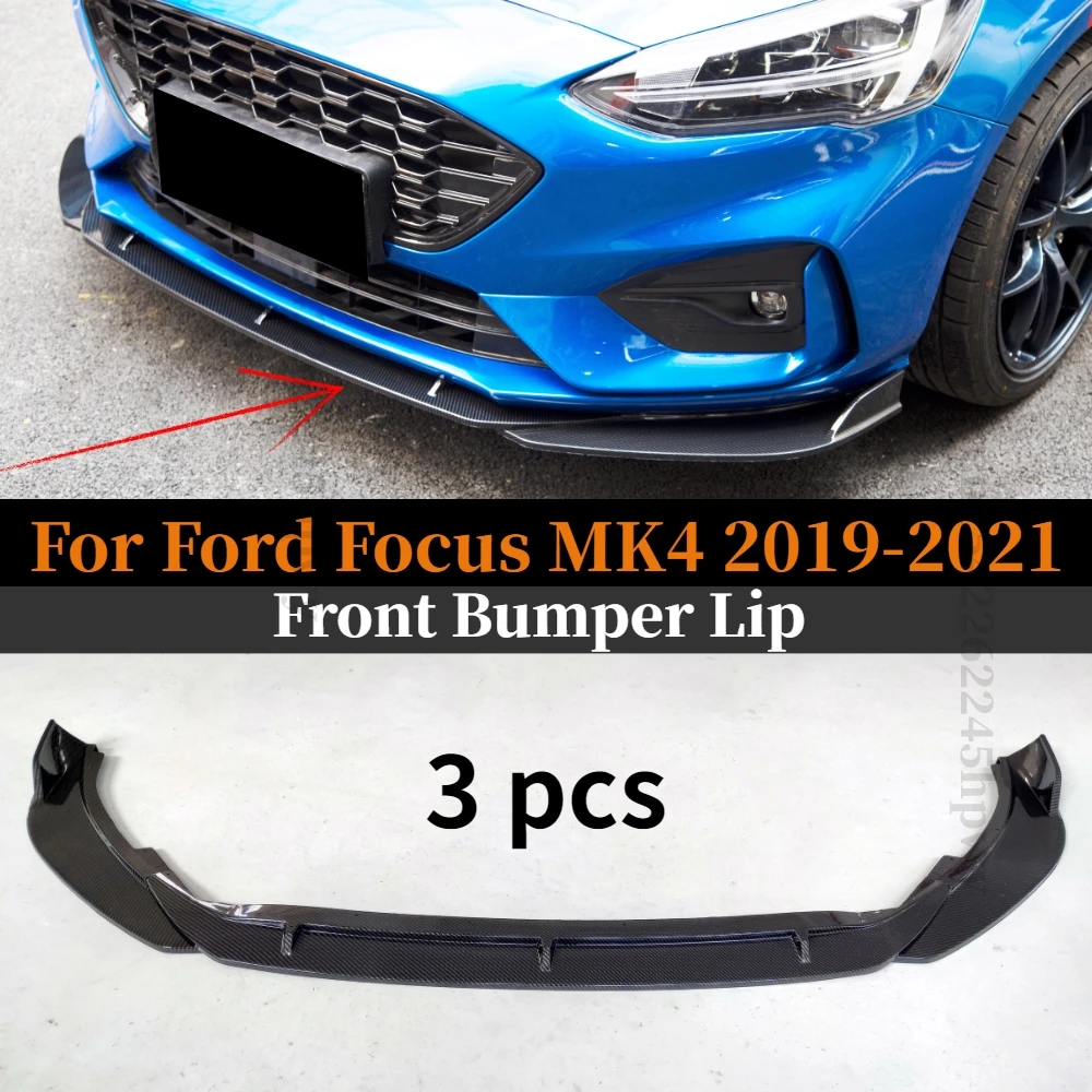 

For Ford Focus ST Line MK4 2018 2019 2020 2021 Front Bumper Lip Guard Diffuser Splitters Body Kit Protector Tuning Accessories
