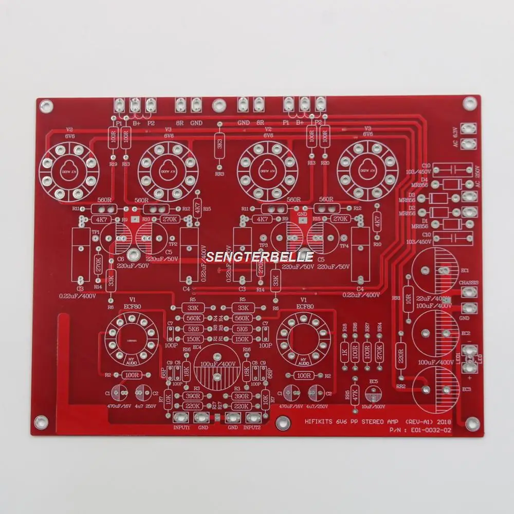 6V6 Stereo Push-Pull Amplifier Board PCB Hifi Tube Preamplifier Board