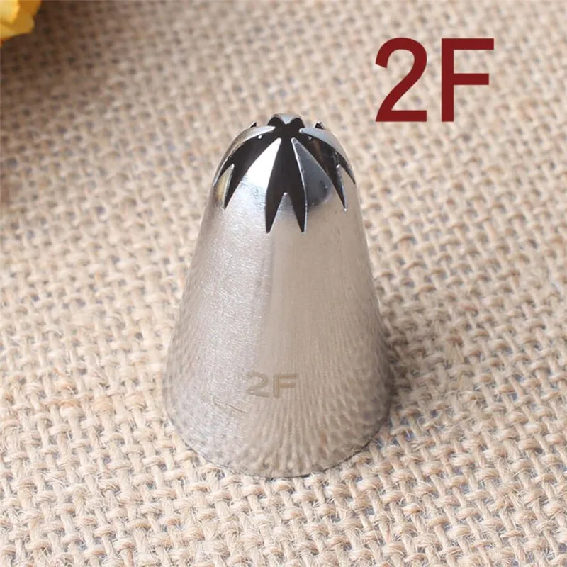 #2F Stainless Steel Piping Icing Nozzle for Cream,Pastry Accessories Cake Cream Decoration Pastry Baking Tools for Fondant Cake