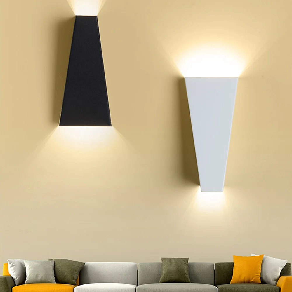 SANDIY Up and Down Wall Lamp White Room Decor LED Aluminium Sconce Light for Bedroom Bedside Livingroom Corridor Aside Lighting