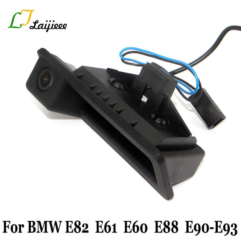 For BMW 3 5 Series E82 E61 E60 E88 E90 E91 E92 E93 Reverse CAM / With Power Relay HD Trunk Handle Car Rear Backup Parking Camera