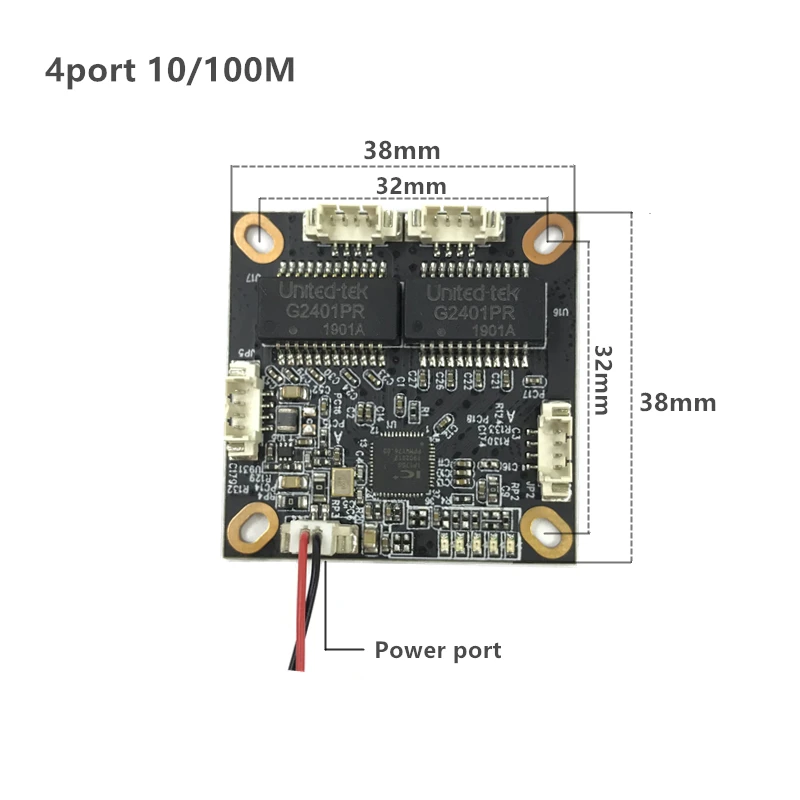 Mini PBCswitch Modul PBC OEM Modul Ukuran Mini 3/4/5 Port Jaringan Switch Papan Pcb Mini Ethernet Switch Modul 10/100Mbps