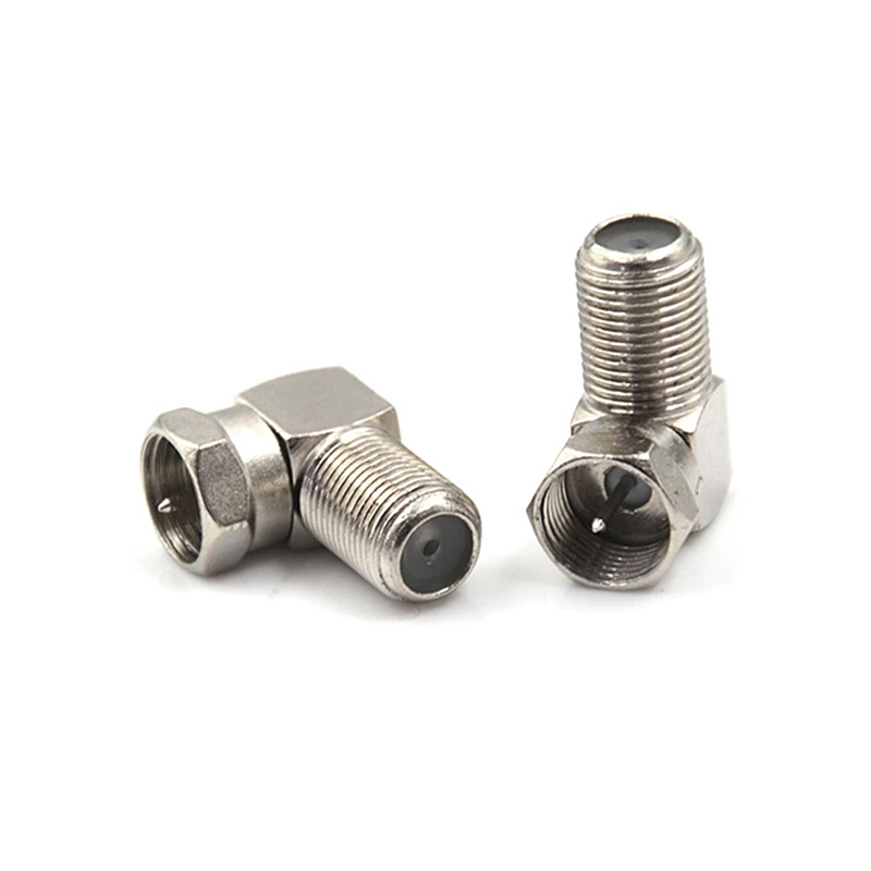 5ชิ้น/ล็อตProfessionalมุมขวา90องศาCoaxial Connectorกันน้ำการเชื่อมต่อFชายไปFหญิงอะแดปเตอร์RG6 RG5
