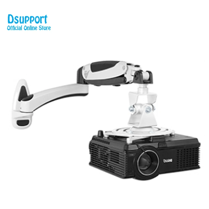 PR03B Aluminum Alloy 360 Degree Projector Wall Mount Full Motion Retractable Universal Projector Hanger Bracket