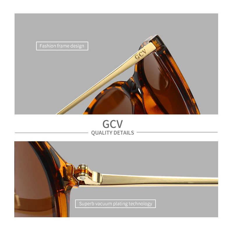 GCV-Classic Round Polarized Sunglasses para homens e mulheres, óculos de sol retro, unisex Driving Eyewear, nova moda, UV400