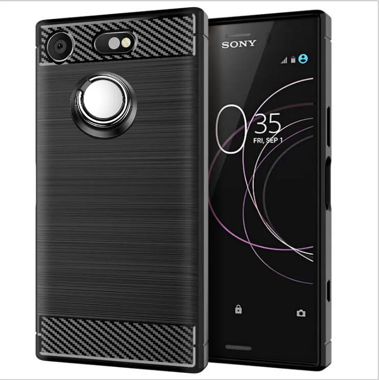 Luxury Brushed Carbon Fiber Phone Case For SONY Xperia XZ1 Compact G8441 G8442 XZ1 Mini 4.6