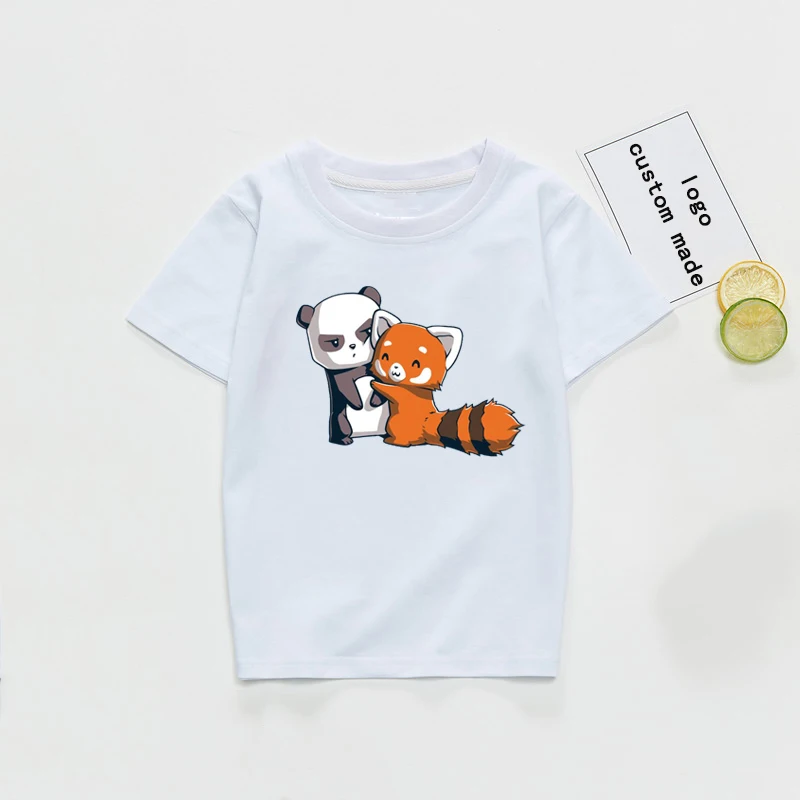 Red Panda Print Kids Tshirt Boy Girl T Shirt for Children Toddler Girls Clothes Kawaii Baby Clothing Funny Top Harajuku Tshirt