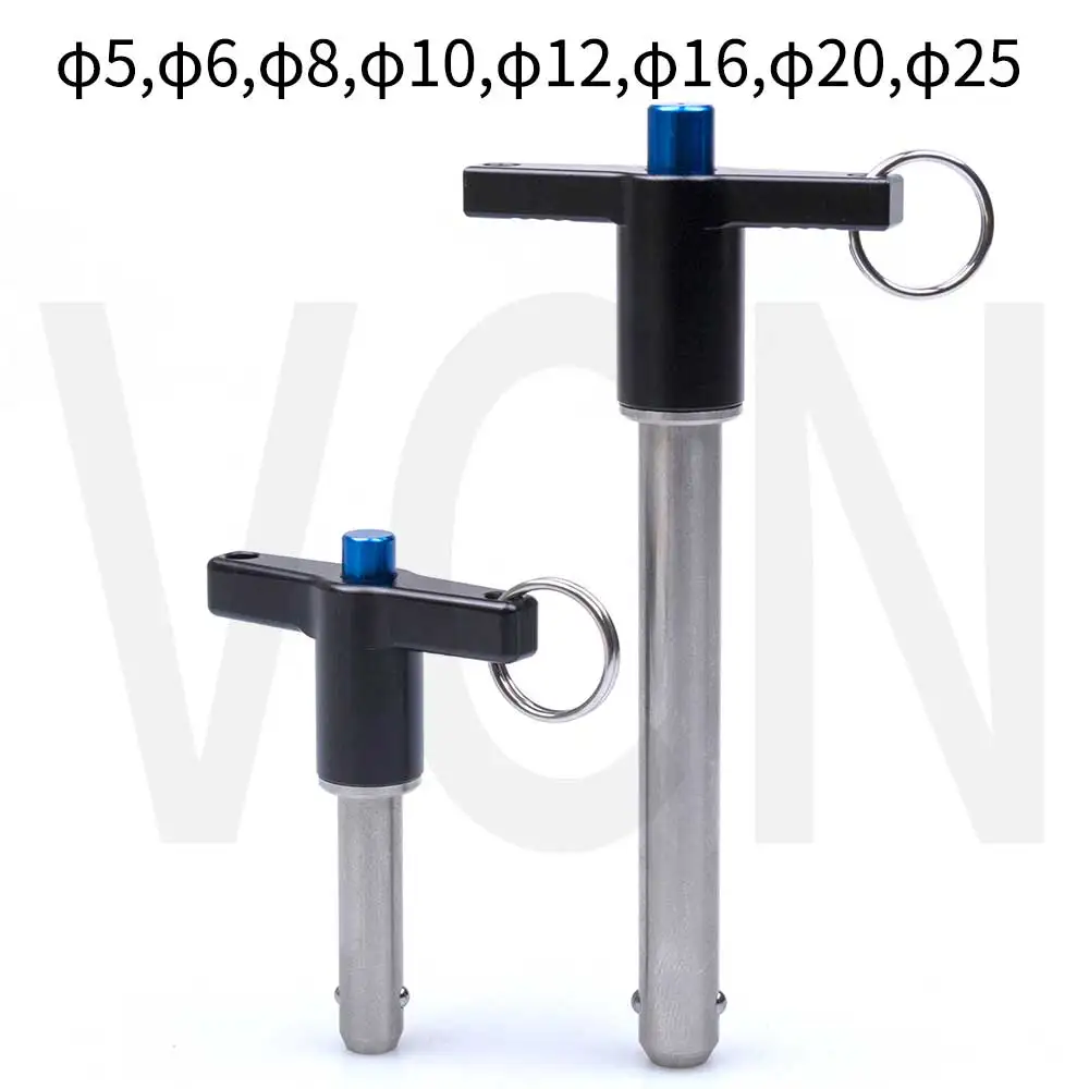 VCN117 Ball Lock Pins, Quick Release Pins,T-handle,Pin Dia 5/6/10/12 Length 15/20/25/30/35/40/50/60/75/80 mm