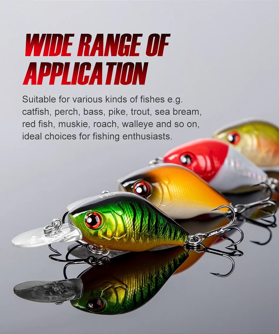 NOEBY Mini Schwimmender Crankbait Köder 45mm 8g Jerkbait Harter Köder für Forelle, Hecht, Barsch, Süßwasser-Angeln – Detail 10