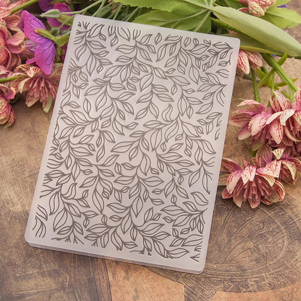 DIY Plastic Embossing Folder Leaves Design Scrapbook Card Making DIY Paper Crafts Embossing Template