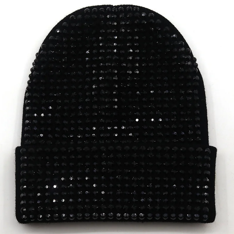 New Diamond Skullies Beanies Men Winter Hat Women Knitted Hats For Mrs Cap Winter Beanie Hat Gorro Warm Brimless Bonnet lady Cap