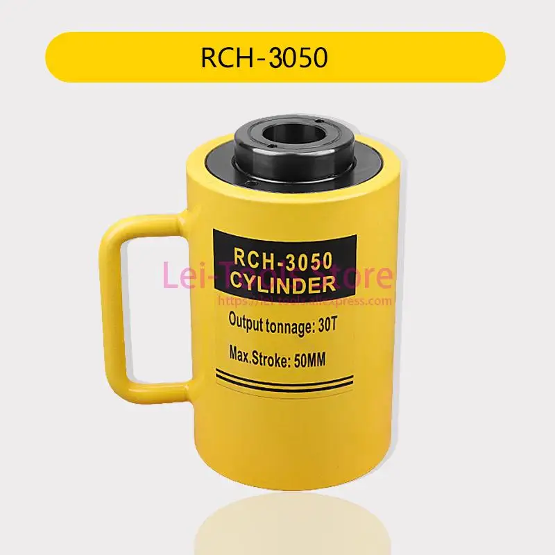 Hollow Hydraulic Cylinder RCH-3050 Hydraulic Jack with Tonnage of 30T, Work Travel of 50mm