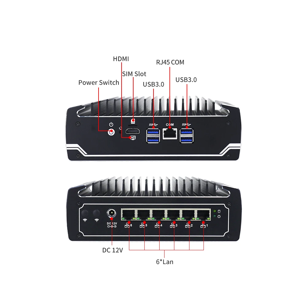 Imagem -06 - Yanling-pfsense Router 8th Gen Kaby Lake r Intel i5 8250u Quad Core Mini Server Lan pc Fanless Suporte 4g e Wi-fi