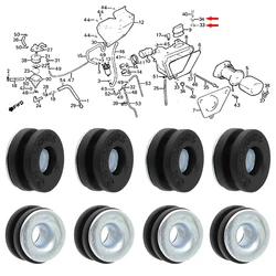 61103-357-000 Fender Mount Rubber Grommet Kit Side Panel Metal Insert to Rubber Bushing For Honda 1973 CR125M XL250 CR250M ATV