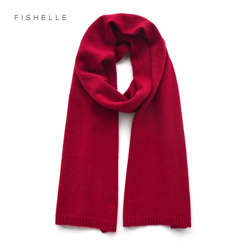 luxury cashmere knitted scarves wine red woman winter scarf adults warm wool scarf ladies girls solid color