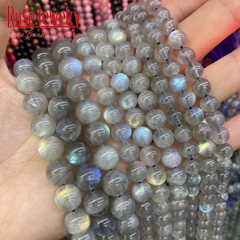 Top Quality Natural Labradorite Larvikite Stone Beads Round Beads For Jewelry Making DIY Bracelets Accessories 15