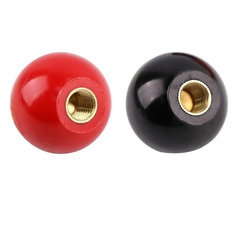 2pcs Bakelite Handle Resin Ball Operating Rod Ball Handle Ball Resin Ball Knob Furniture Machine Tool Replacementm M6-M16