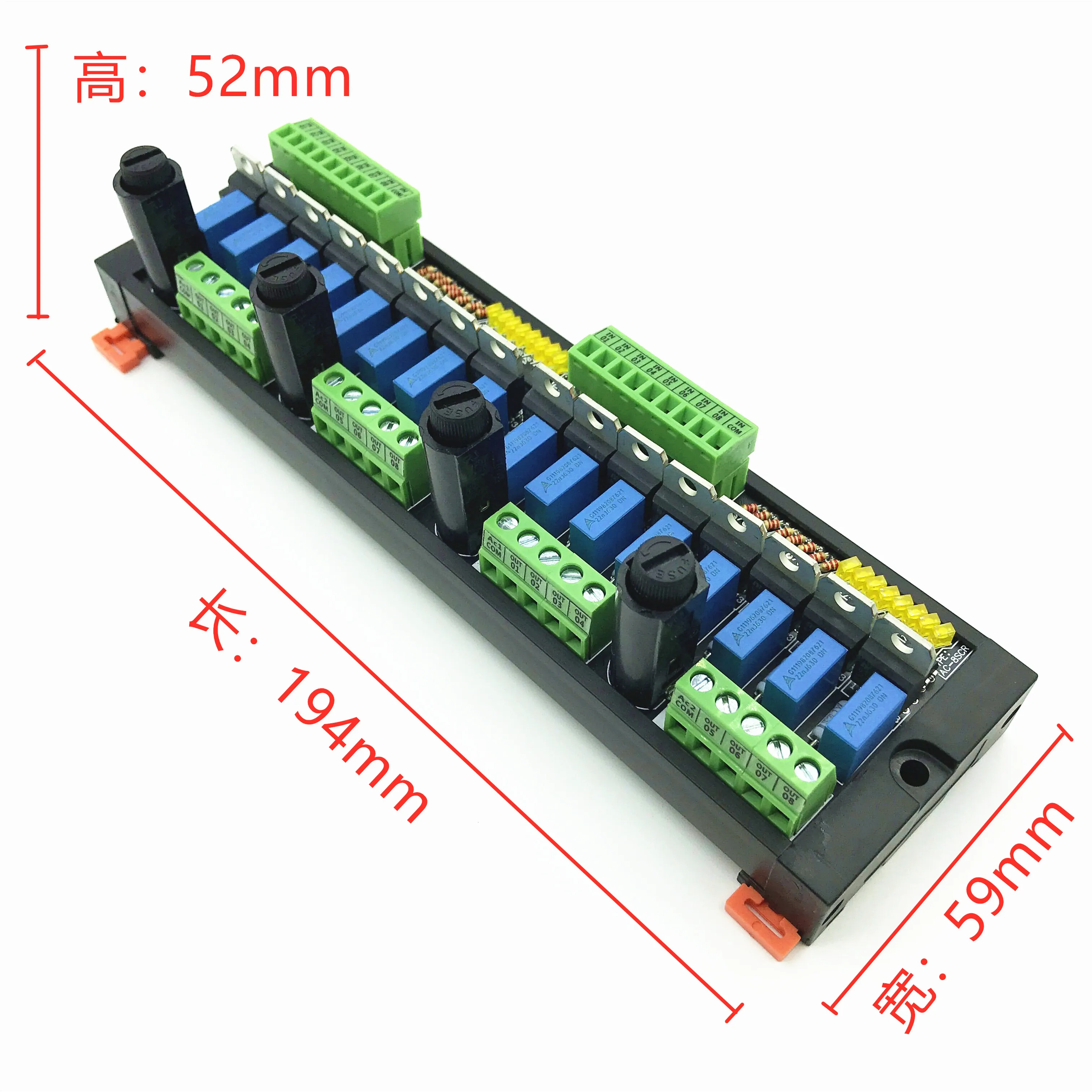 16-channel PLC AC Power Amplifier Board SCR Optocoupler Isolation Non-contact Solid State Relay 220V