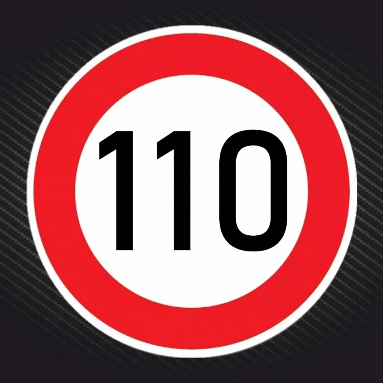 

PVC-0078# Speed Limit (110 km), Ø 16 cm Self-adhesive Decal Car Sticker Waterproof Auto Decors