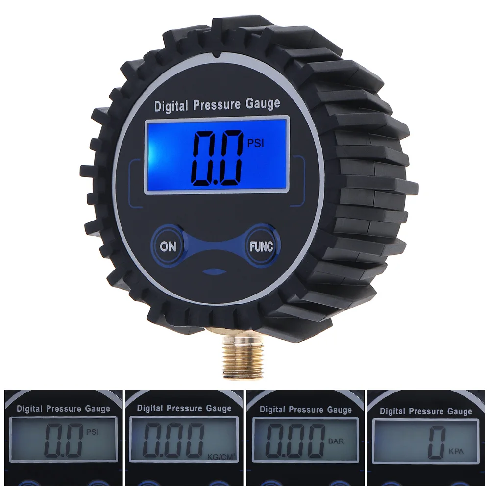 Electronic Digital Tyre Tire Pressure Gauge 0-230PSI Night Vision Metal Connector for Motorcycle Cars Cycle Truck Tire