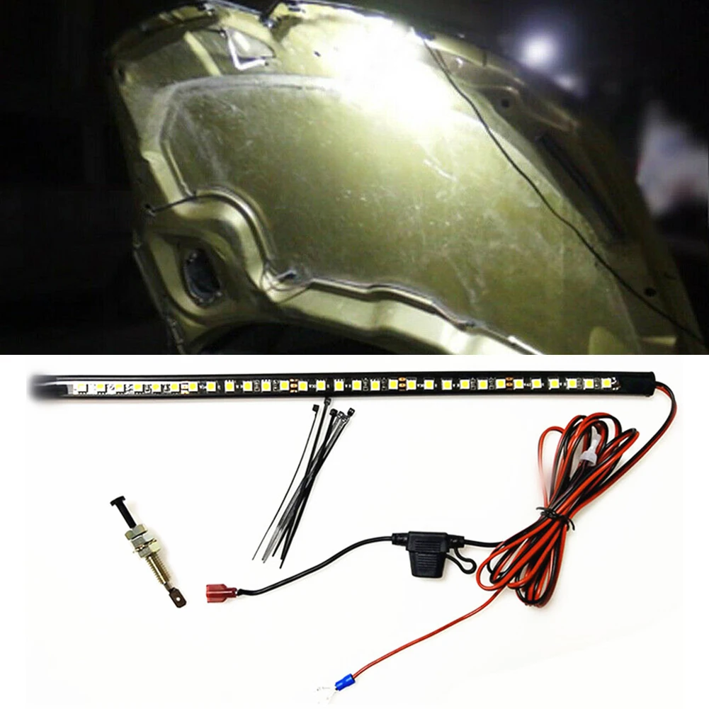 White Under Hood LED Light Kit With Automatic on/off -Universal Fits any Vehic Car LED Lights Automatic Switch Ties Strips