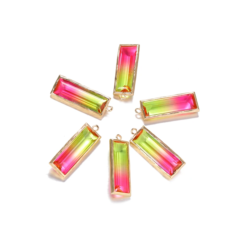 Juya Jewelry diy Accessories Zircon Crystal Charms Pendants for Earrings Necklace Making Supplies Women Jewelry Materials