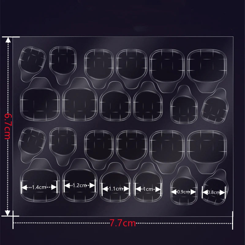 Fitas adesivas transparentes de dois lados, adesivo de cola para extensão de unhas falsas, ferramentas de 240