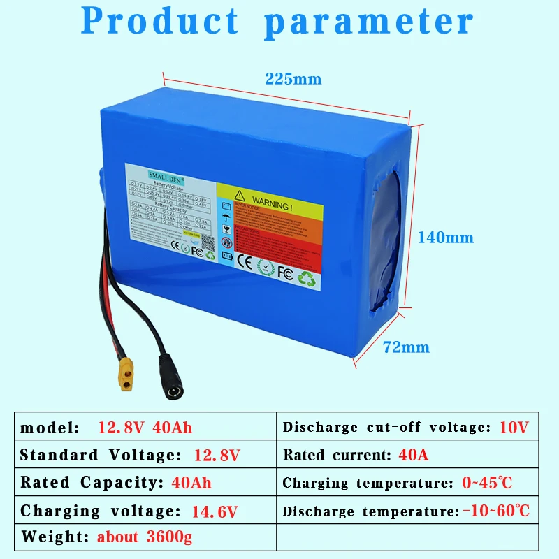 Akumulator Lifepo4 12.8V 40Ah + ładowarka 14.6V 5A 4S6P 32700 z 40A tym samym portem zbalansowany zasilacz BMS 12V + ładowarka