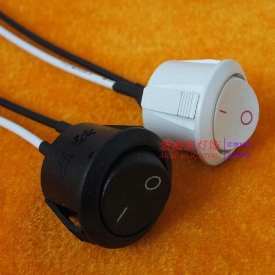 

60pcs/lot 3A 110v/220v Bedside lamp wall lamp lamp thumb round button switch ON/OFF switch