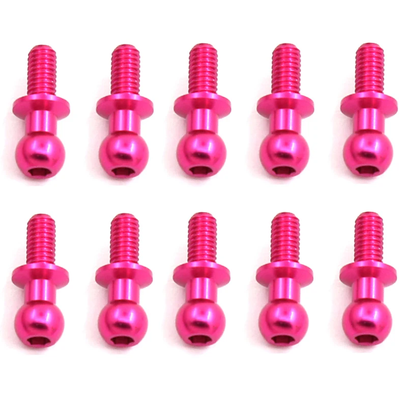 Yfan rc 1 Set of M3 teeth running flat universal head tie ball damper ball head for 1/10 RC car tamiya TT-01 TT01 TT-02