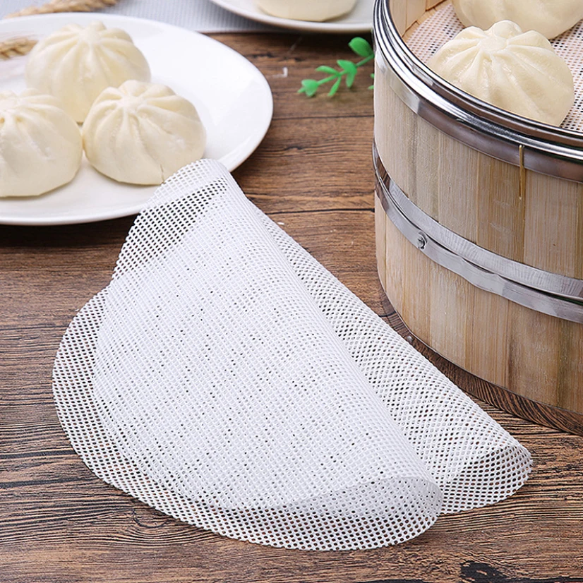 Non-Stick Round Steamers Mat Silicone Pad Steamer for Dumplings Cooling Grid Reusable Kitchen Pressure Cooker Accessories