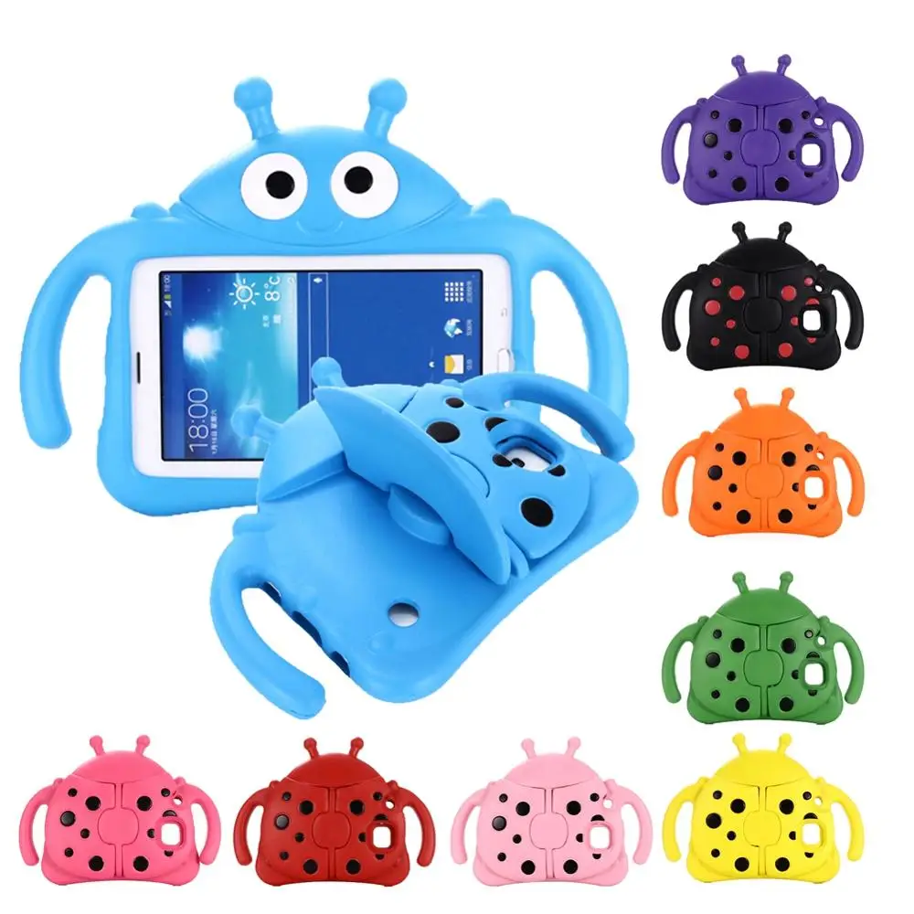 Case for Samsung Galaxy Tab 7.0 SM-T280 T285 T230 T110 T210 Cute Cartoon Beetle Kids Tablet Cover for Samsung P3200 P3210 Funda